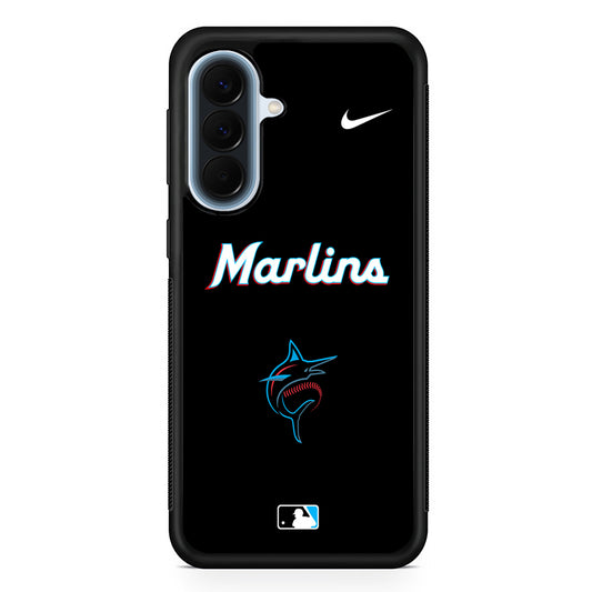 MLB Miami Marlins Black Nike Samsung Galaxy A57 Case | Slim Samsung Galaxy A57 Protective Case