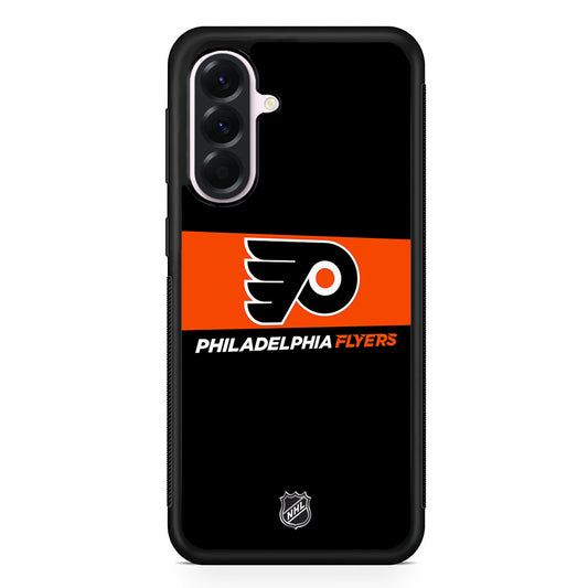 NHL Philadelphia Flyers Black Samsung Galaxy A56 Case | Samsung Galaxy A56 Protective Rubber Case