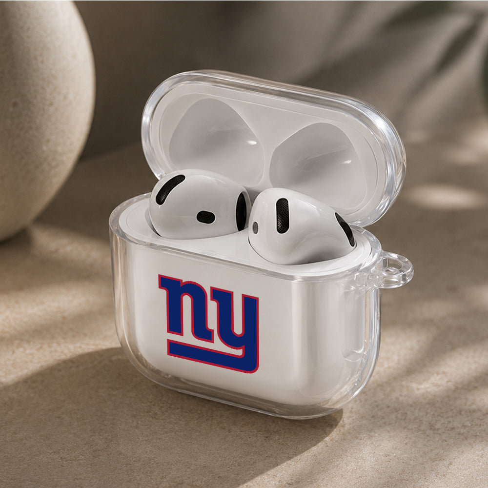 NFL New York Giants Logo Protective Apple Airpods 4 Clear Case - Durable Clear Protection