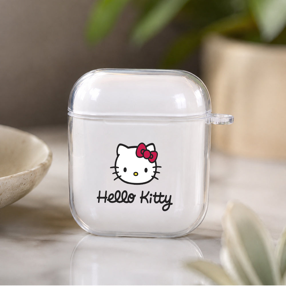 Hello Kitty Protective Clear Case Cover For Apple Airpods | Soft Silicone AirPods 1 / 2 Case | Protective Cover