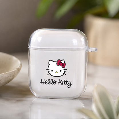 Hello Kitty Protective Clear Case Cover For Apple Airpods | Soft Silicone AirPods 1 / 2 Case | Protective Cover