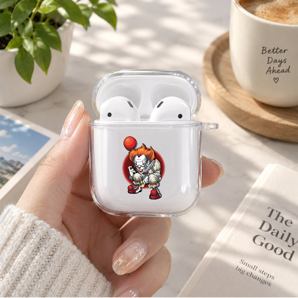 Pennywise The Clown Protective Clear Case Cover For Apple Airpods | Soft Silicone AirPods 1 / 2 Case | Protective Cover