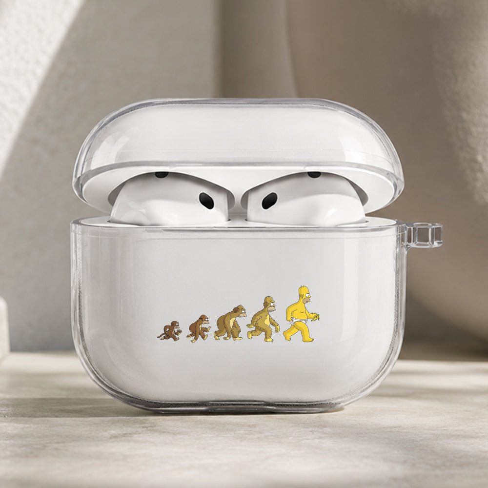 The Simpsons Homersapien Protective Apple AirPods Pro 3 Clear Case | Shockproof Cover