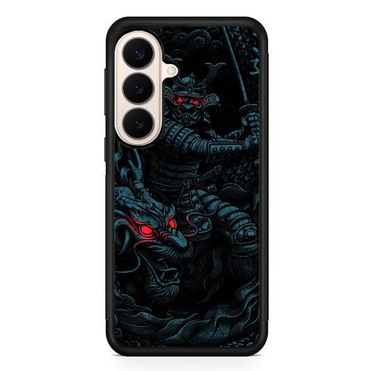 Samurai and Dragon Samsung Galaxy S26 Case | Durable Protective Rubber Cover
