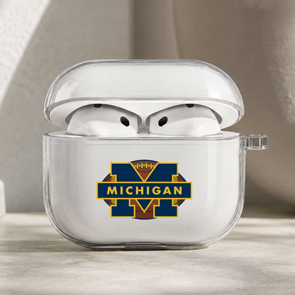 Michigan Wolverines Go Blue Protective Apple AirPods Pro 3 Clear Case | Shockproof Cover