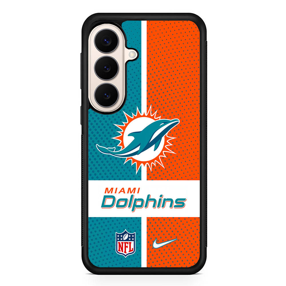 NFL Miami Dolphins Team Nike Samsung Galaxy S26 Case – Slim Protective Phone Cover