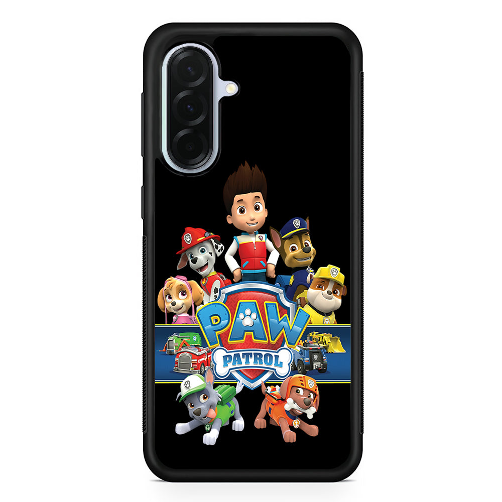 Paw Patrol Black Samsung Galaxy A36 Case | Durable Samsung Galaxy A36 Protective Case