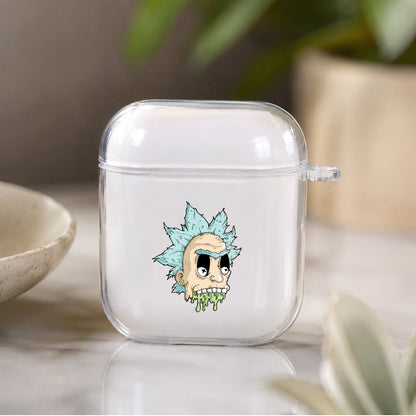 Rick Kaws Crazy Face Protective Clear Case Cover For Apple Airpods | Soft Silicone AirPods 1 / 2 Case | Protective Cover