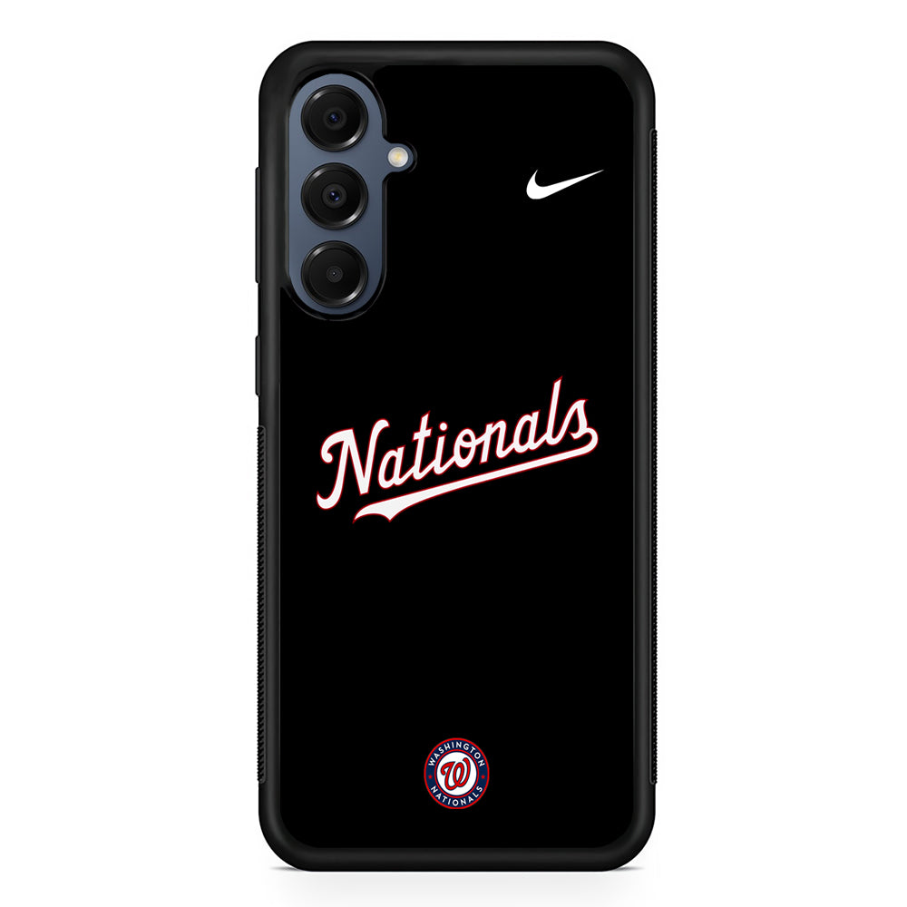 MLB Washington Nationals Black Nike Samsung Galaxy A16 Case | Slim Protective Cover for Samsung Galaxy A16