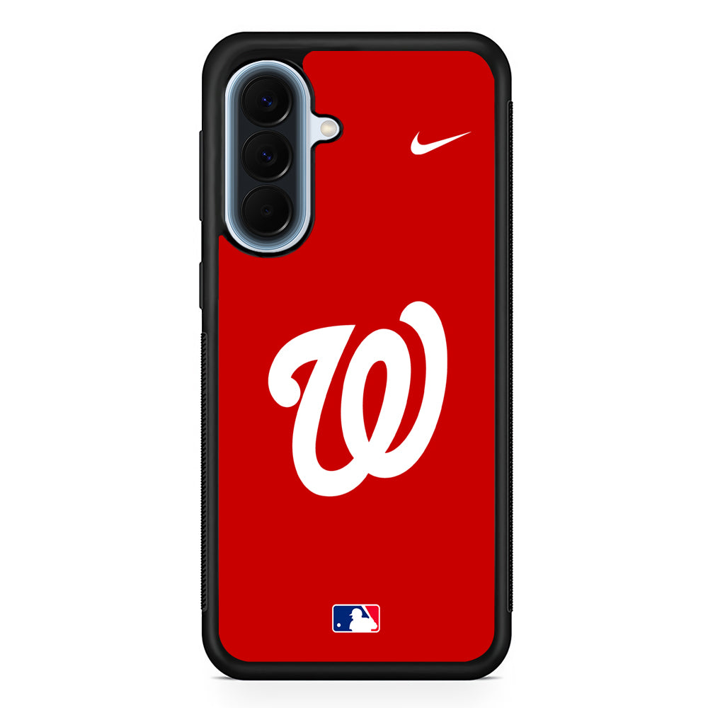 MLB Washington Nationals Red Nike Samsung Galaxy A57 Case | Slim Samsung Galaxy A57 Protective Case