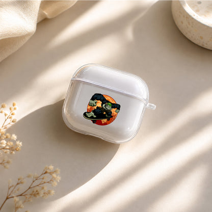 King Kong With His Skateboard Protective Apple Airpods 4 Clear Case - Durable Clear Protection