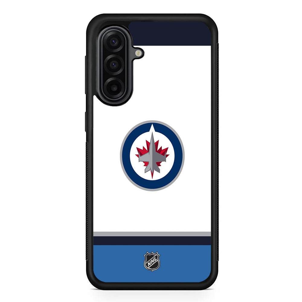 NHL Winnipeg Jets White Samsung Galaxy A17 Case | Durable Rubber Samsung Galaxy A17 Phone Case