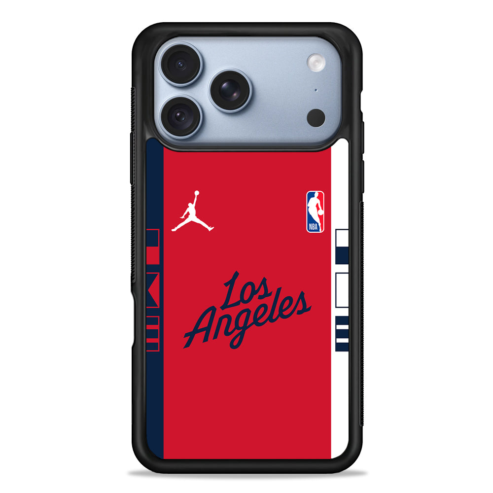NBA LA Clippers Red Jordan iPhone 18 Pro Case - iPhone 18 Pro Silicone Case