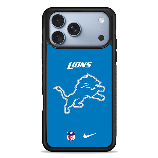 NFL Detroit Lions Blue Nike iPhone 18 Pro Case - iPhone 18 Pro Silicone Case