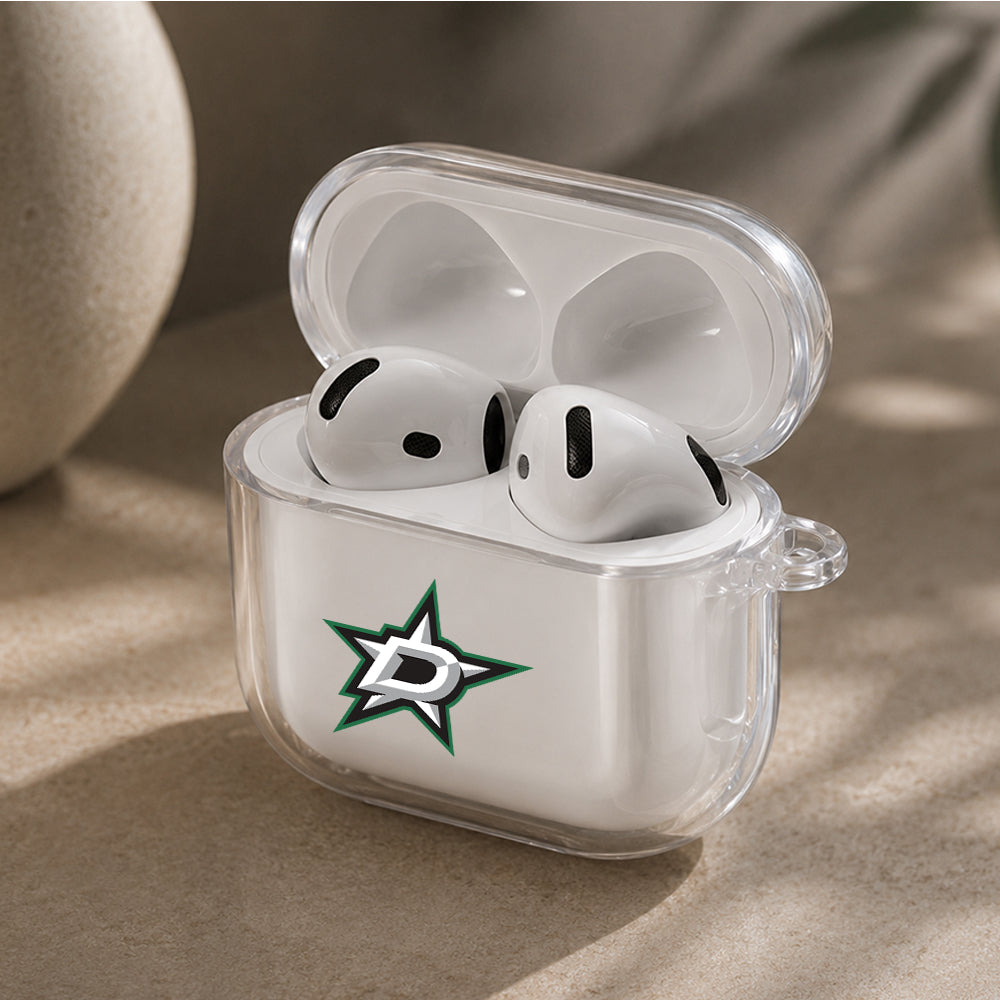 NHL Dallas Stars Logo Protective Apple Airpods 4 Clear Case - Durable Clear Protection