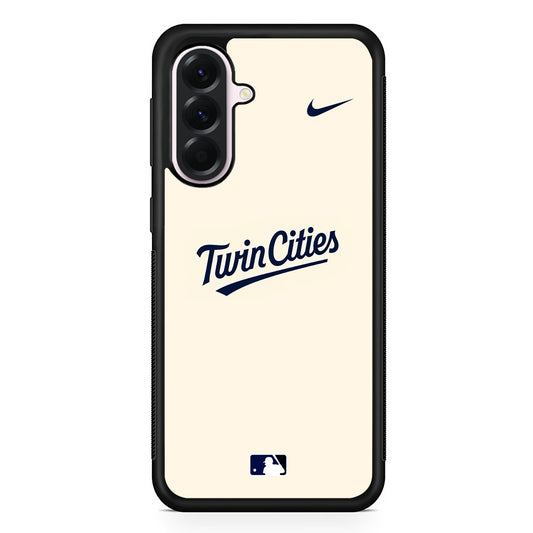 MLB Minnesota Twins Cream Nike Samsung Galaxy A56 Case | Samsung Galaxy A56 Protective Rubber Case