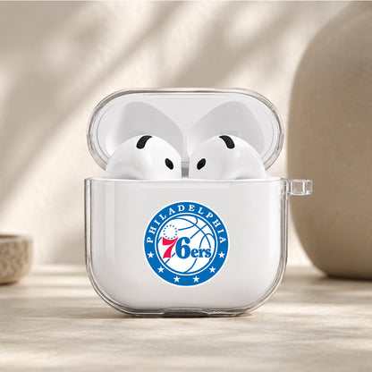 NBA Philadelphia 76ers Logo Protective Apple Airpods 4 Clear Case - Durable Clear Protection