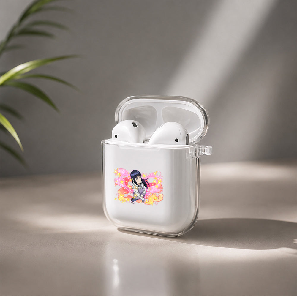 Hinata Hyuuga Beautiful Protective Clear Case Cover For Apple Airpods | Soft Silicone AirPods 1 / 2 Case | Protective Cover