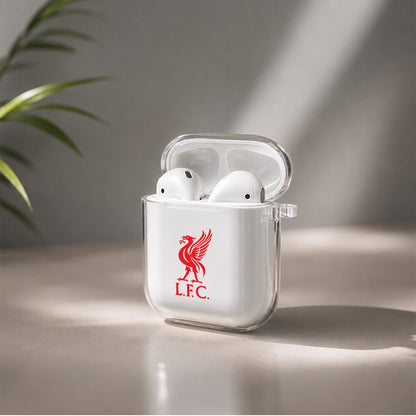 Liverpool FC Logo Protective Clear Case Cover For Apple Airpods | Soft Silicone AirPods 1 / 2 Case | Protective Cover
