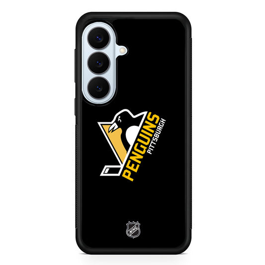 NHL Pittsburgh Penguins Black Samsung Galaxy S26 Plus Case | Slim Protective Rubber Cover