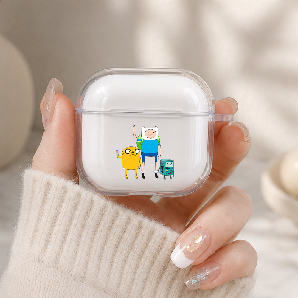 Jake and Friends Adventure Time Protective Apple Airpods 4 Clear Case - Durable Clear Protection