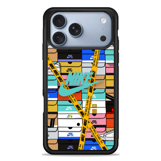Nike Box Shoes Collage iPhone 18 Pro Case - iPhone 18 Pro Silicone Case