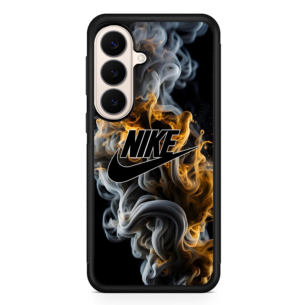 Nike Logo Smoke Mixed with Fire Samsung Galaxy S26 Case – Slim Protective Phone Cover