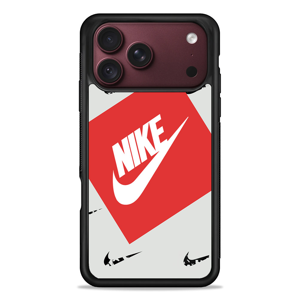 Nike in Red Box iPhone 18 Pro Max Case – Slim Silicone Protective Cover