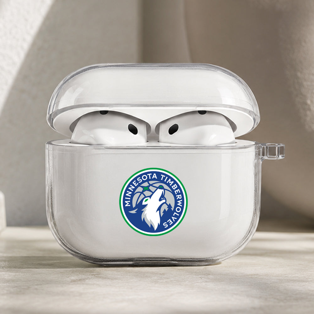 NBA Minnesota Timberwolves Symbol Protective Apple AirPods Pro 3 Clear Case | Shockproof Cover
