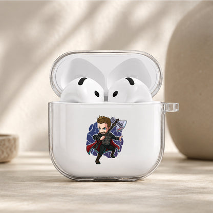 Thor Chibi Version Protective Apple Airpods 4 Clear Case - Durable Clear Protection