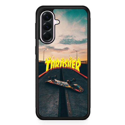 Thrasher Skate Street View Samsung Galaxy A56 Case | Samsung Galaxy A56 Protective Rubber Case