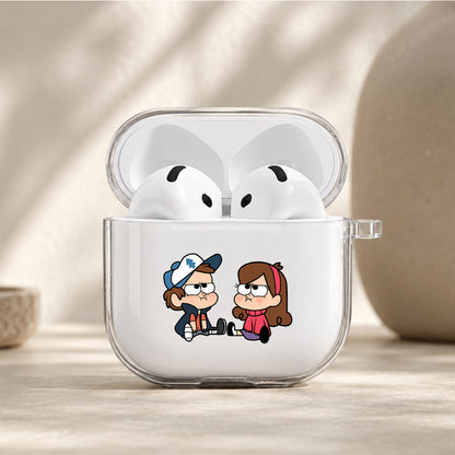 Gravity Falls Boring Situation Protective Apple Airpods 4 Clear Case - Durable Clear Protection