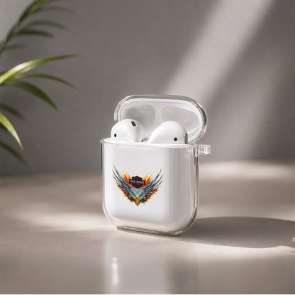 Eagle Harley Davidson Symbol Protective Clear Case Cover For Apple Airpods | Soft Silicone AirPods 1 / 2 Case | Protective Cover