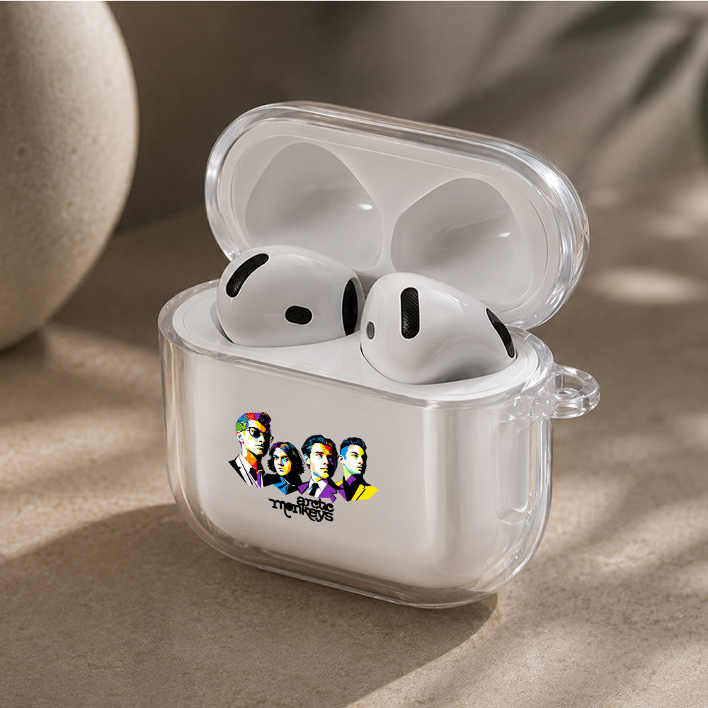 Arctic Monkeys Pop Art Protective Apple Airpods 4 Clear Case - Durable Clear Protection