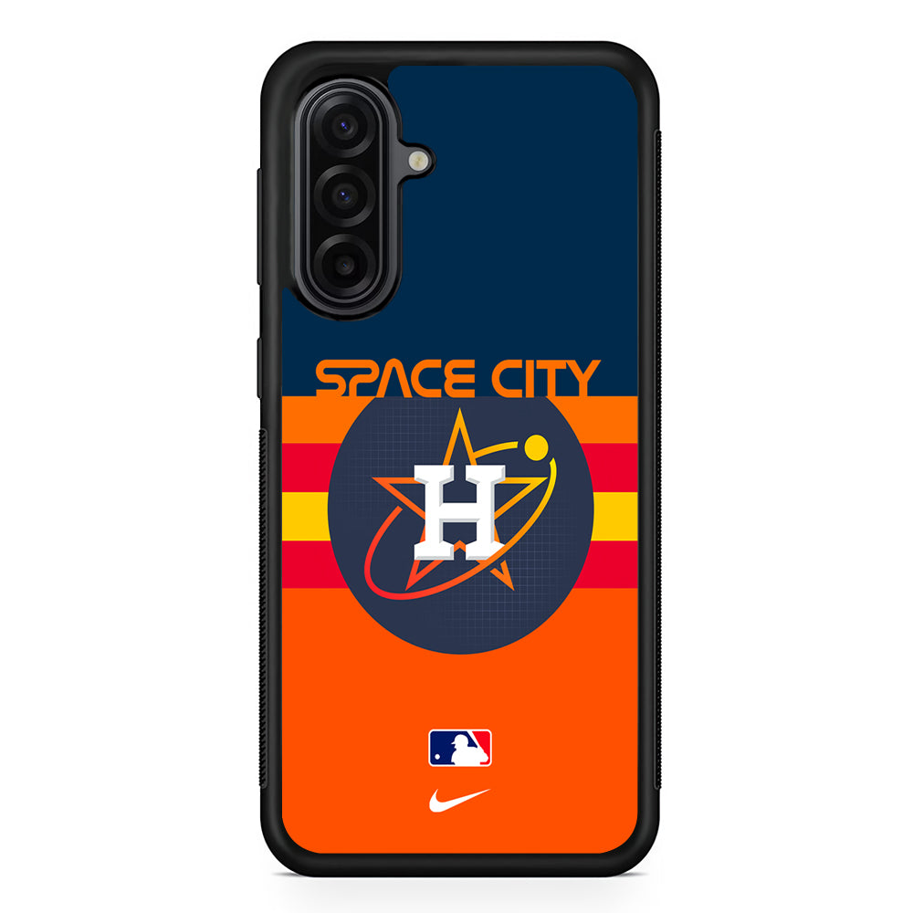MLB Houston Astros Space Nike Samsung Galaxy A17 Case | Durable Rubber Samsung Galaxy A17 Phone Case