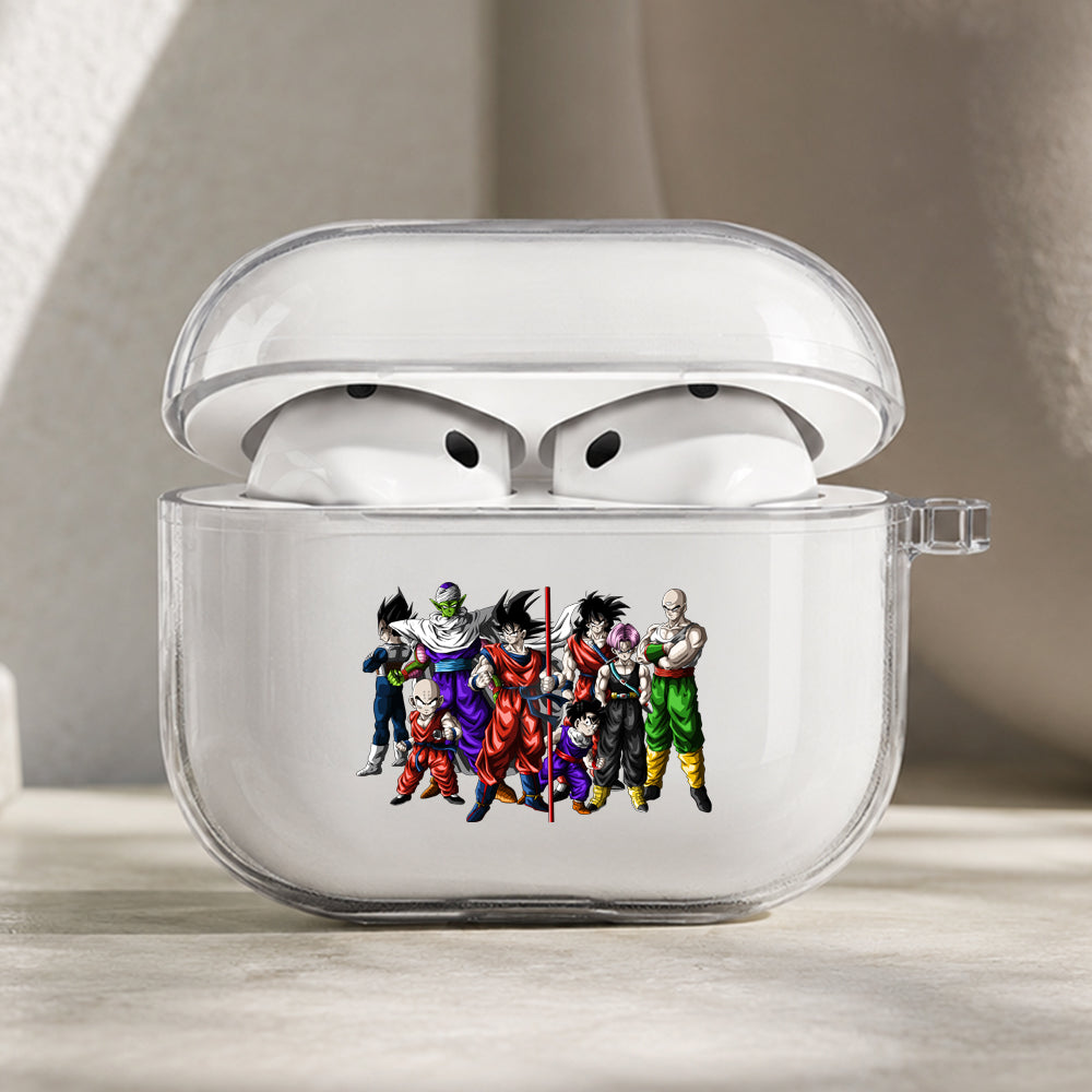 Son Goku and The Z Squad Protective Apple AirPods Pro 3 Clear Case | Shockproof Cover