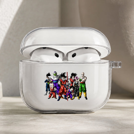 Son Goku and The Z Squad Protective Apple AirPods Pro 3 Clear Case | Shockproof Cover
