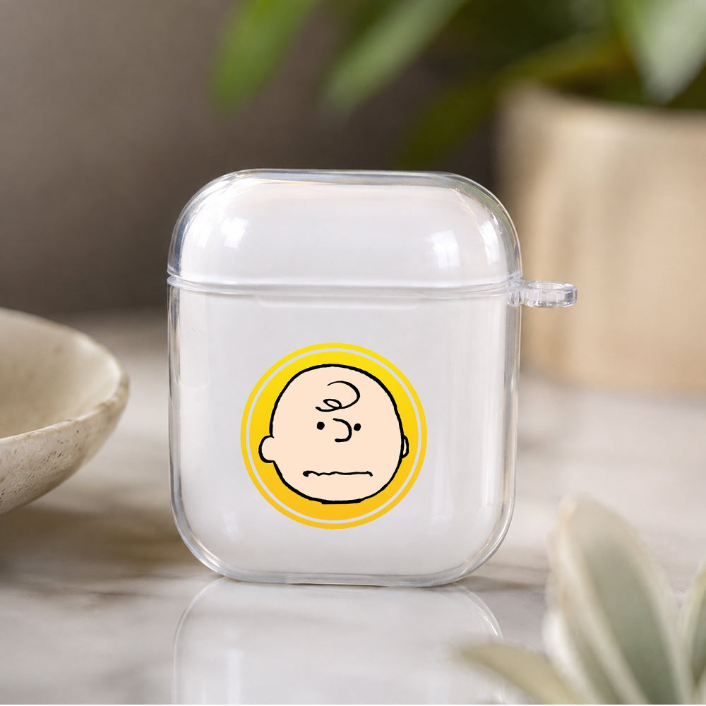 Charlie Brown on Frame Protective Clear Case Cover For Apple Airpods | Soft Silicone AirPods 1 / 2 Case | Protective Cover