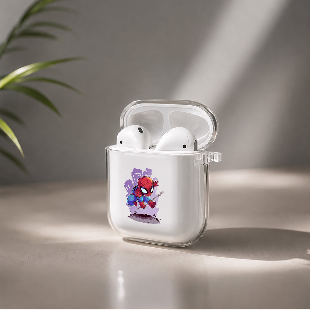 Cute Cartoon Spiderman Protective Clear Case Cover For Apple Airpods | Soft Silicone AirPods 1 / 2 Case | Protective Cover