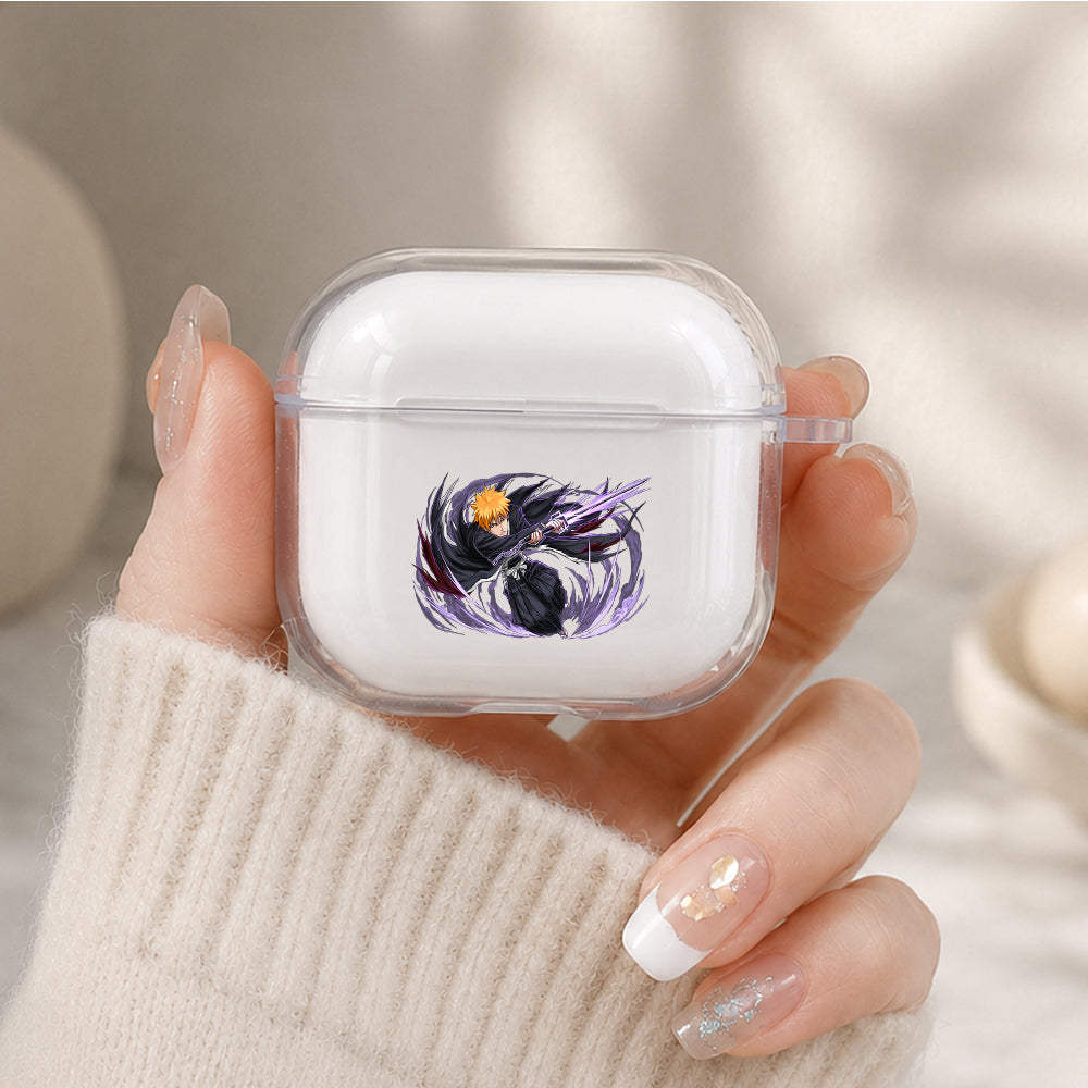 Bleach Ichigo Bankai Protective Apple Airpods 4 Clear Case - Durable Clear Protection