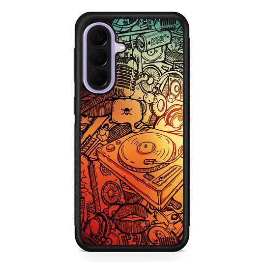 Music Graffiti Art Samsung Galaxy A37 Case | Samsung Galaxy A37 Rubber Protective Case