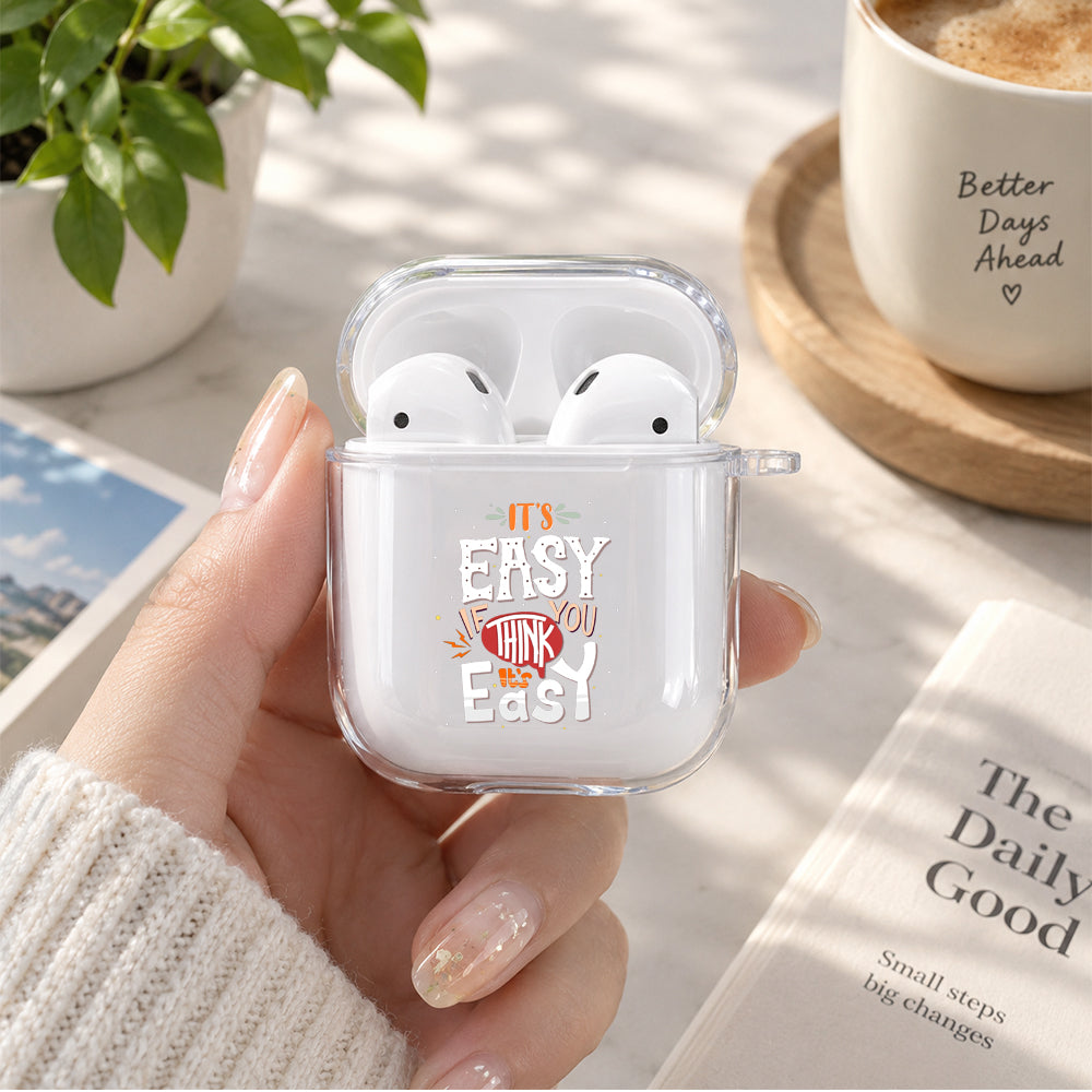 It's Easy Protective Clear Case Cover For Apple Airpods | Soft Silicone AirPods 1 / 2 Case | Protective Cover
