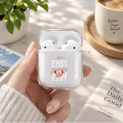 It's Easy Protective Clear Case Cover For Apple Airpods | Soft Silicone AirPods 1 / 2 Case | Protective Cover