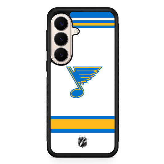 NHL St Louis Blues White Samsung Galaxy S26 Case | Durable Protective Rubber Cover