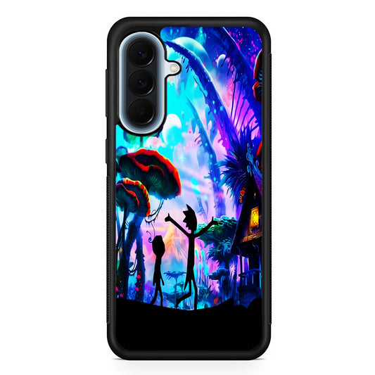 Rick and Morty Mushroom Forest Samsung Galaxy A57 Case | Slim Samsung Galaxy A57 Protective Case