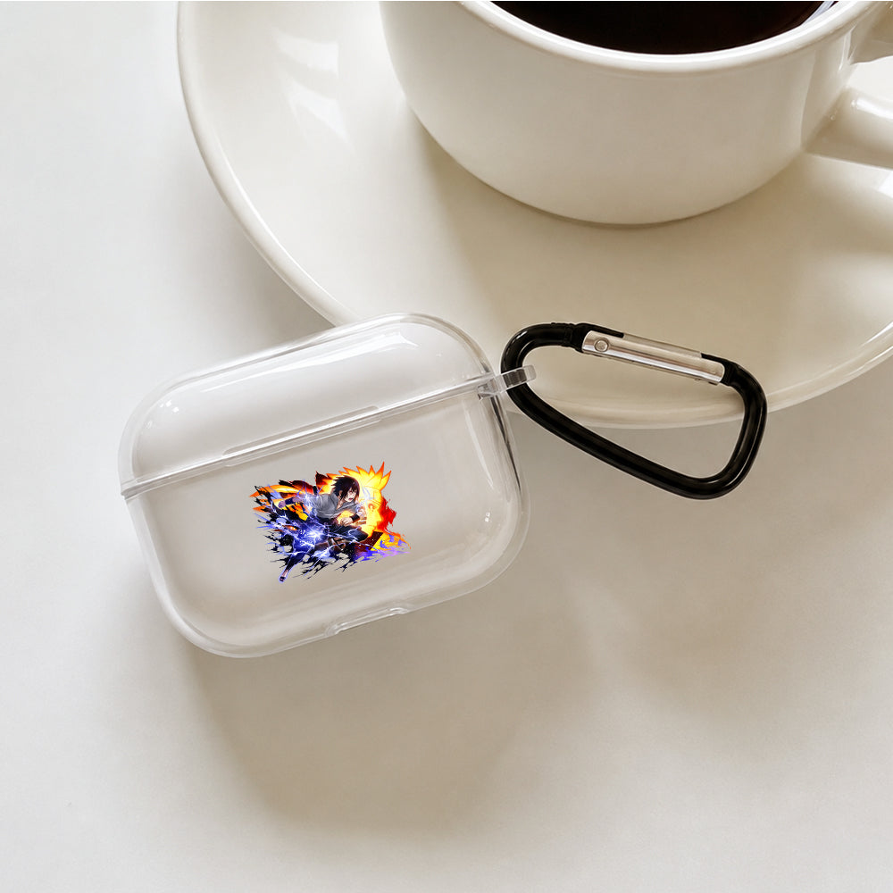 Sasuke and Naruto Blazing Will Protective Apple AirPods Pro 3 Clear Case | Shockproof Cover