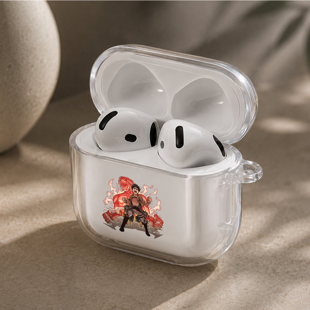 Attack on Titan Roar of Freedom Protective Apple Airpods 4 Clear Case - Durable Clear Protection