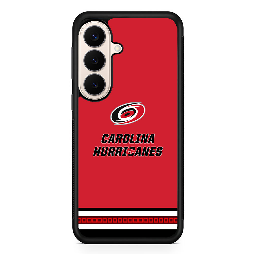 NHL Carolina Hurricanes Red Samsung Galaxy S26 Case | Durable Protective Rubber Cover