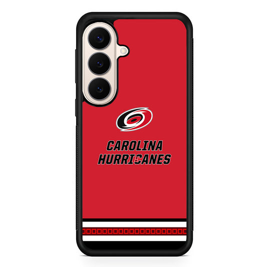 NHL Carolina Hurricanes Red Samsung Galaxy S26 Case | Durable Protective Rubber Cover