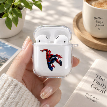 Spiderman Jump Style Protective Clear Case Cover For Apple Airpods | Soft Silicone AirPods 1 / 2 Case | Protective Cover